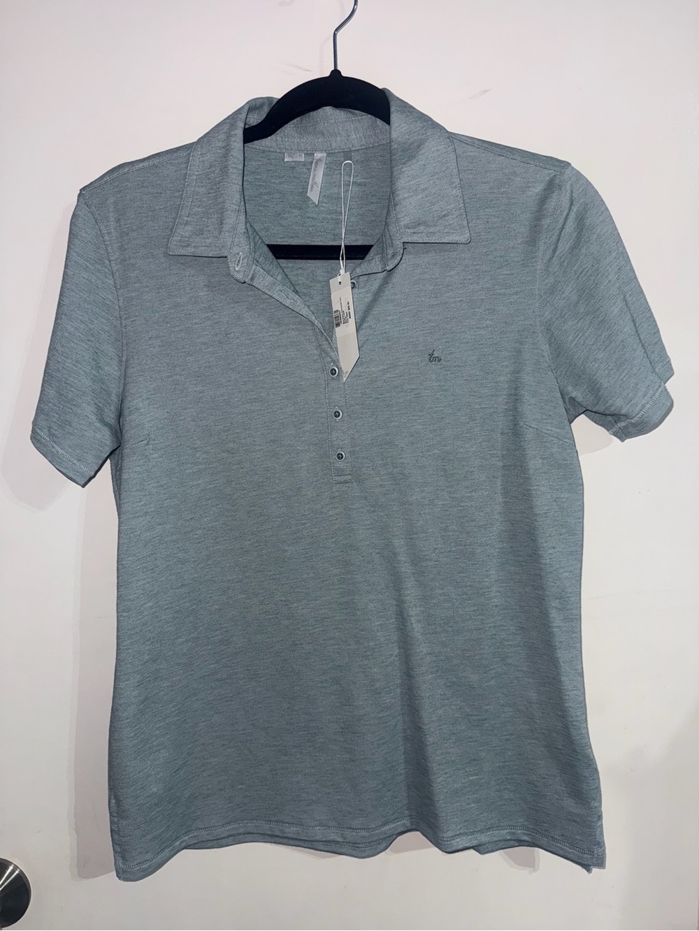 Travis Mathew Heather Light Gray Short-Sleeve Polo